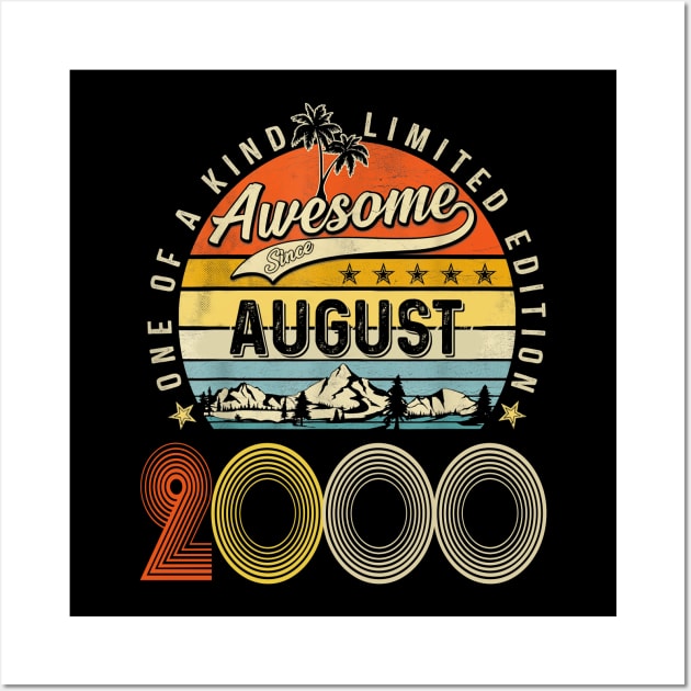 Awesome Since August 2000 Vintage 23rd Birthday Wall Art by Ripke Jesus